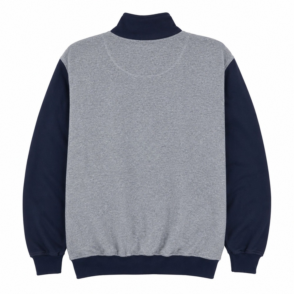 Armani Exchange Jacket Mens 2XL Grey Navy Full Zip Mock Neck Luxury Designer - Picture 2 of 8